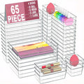 65 Piece Clear Acrylic Drawer Organizer Set