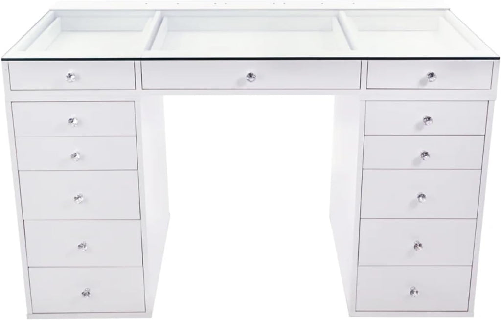 Tocador de maquillaje Jordan Hollywood - Blanco 