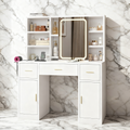 The Keylen Hollywood Makeup Vanity Station - White
