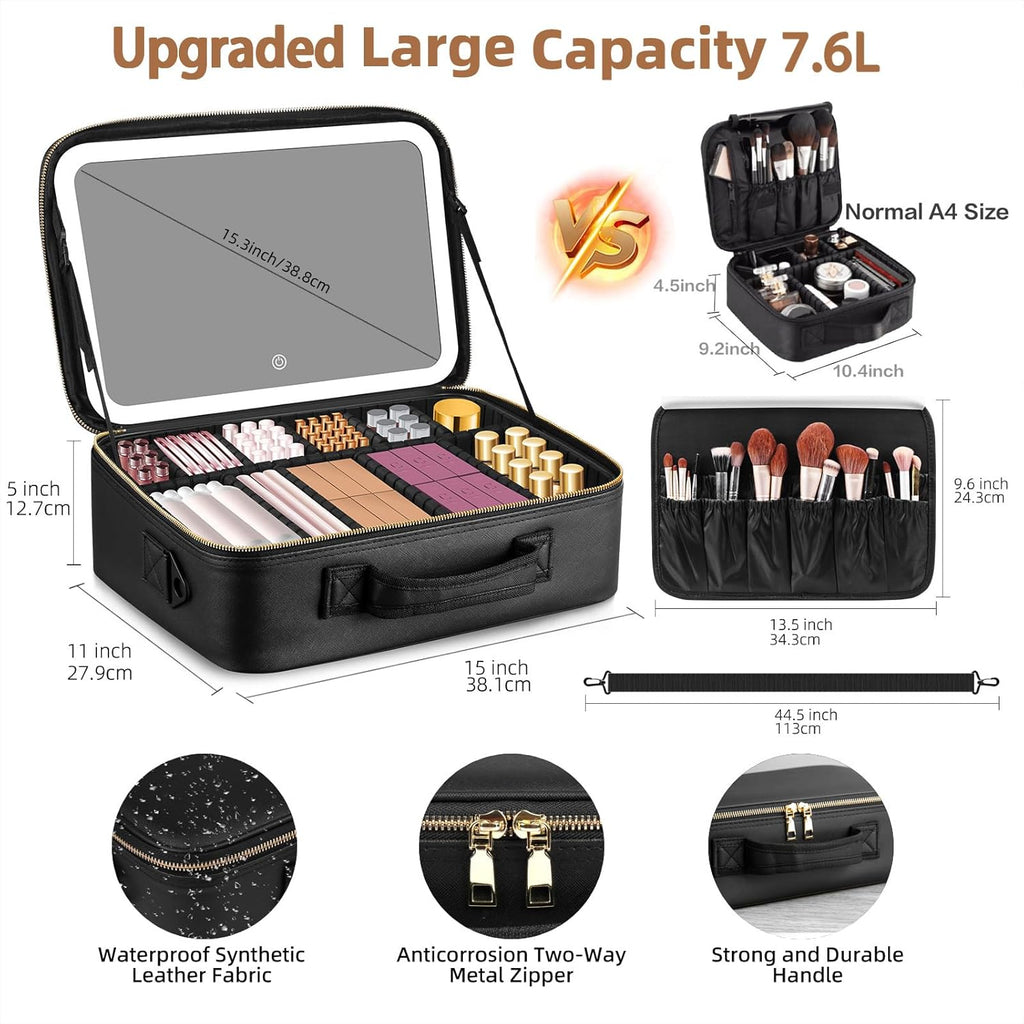 Travel Makeup Mirror - Black