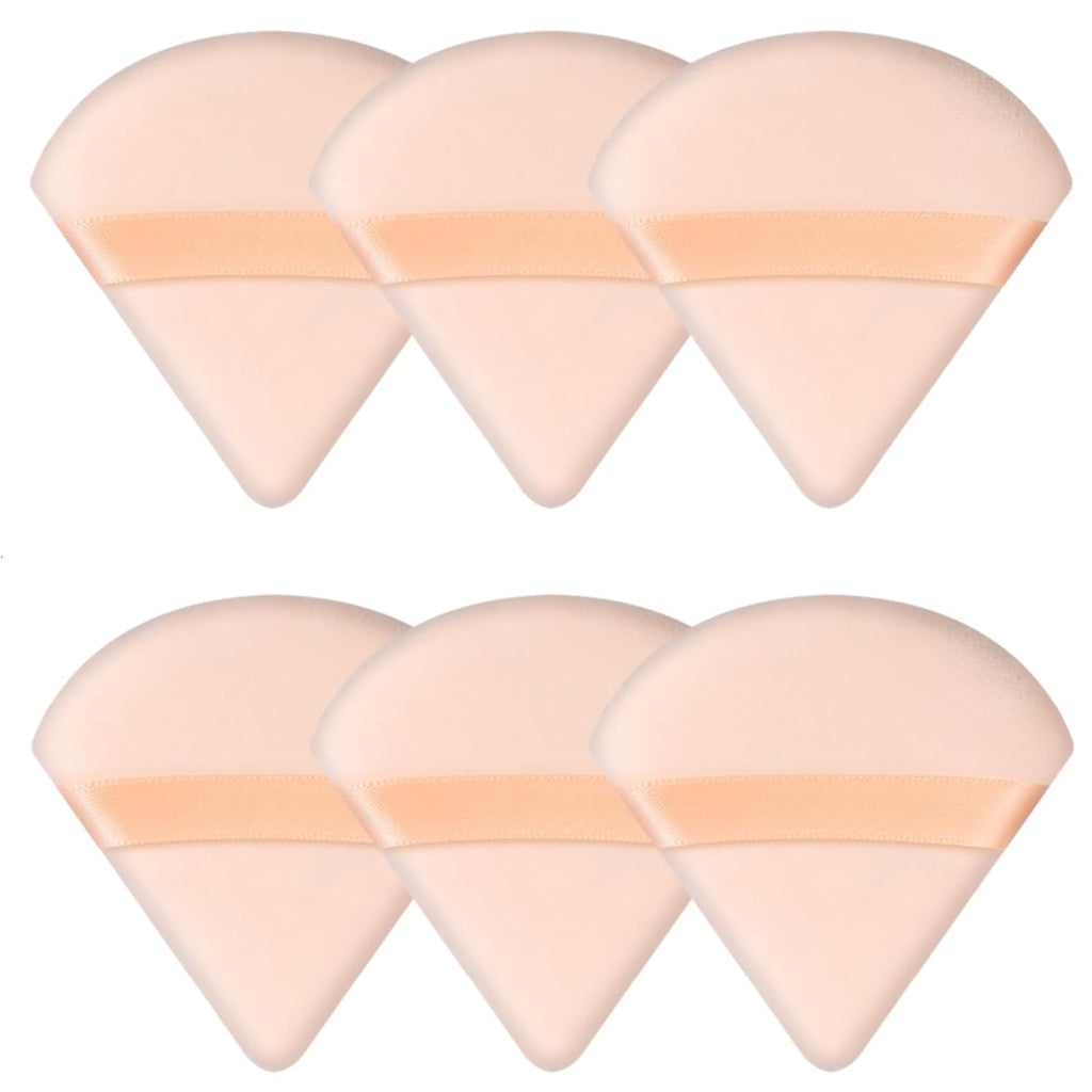 6-Pack Soft Triangle Makeup Powder Puffs