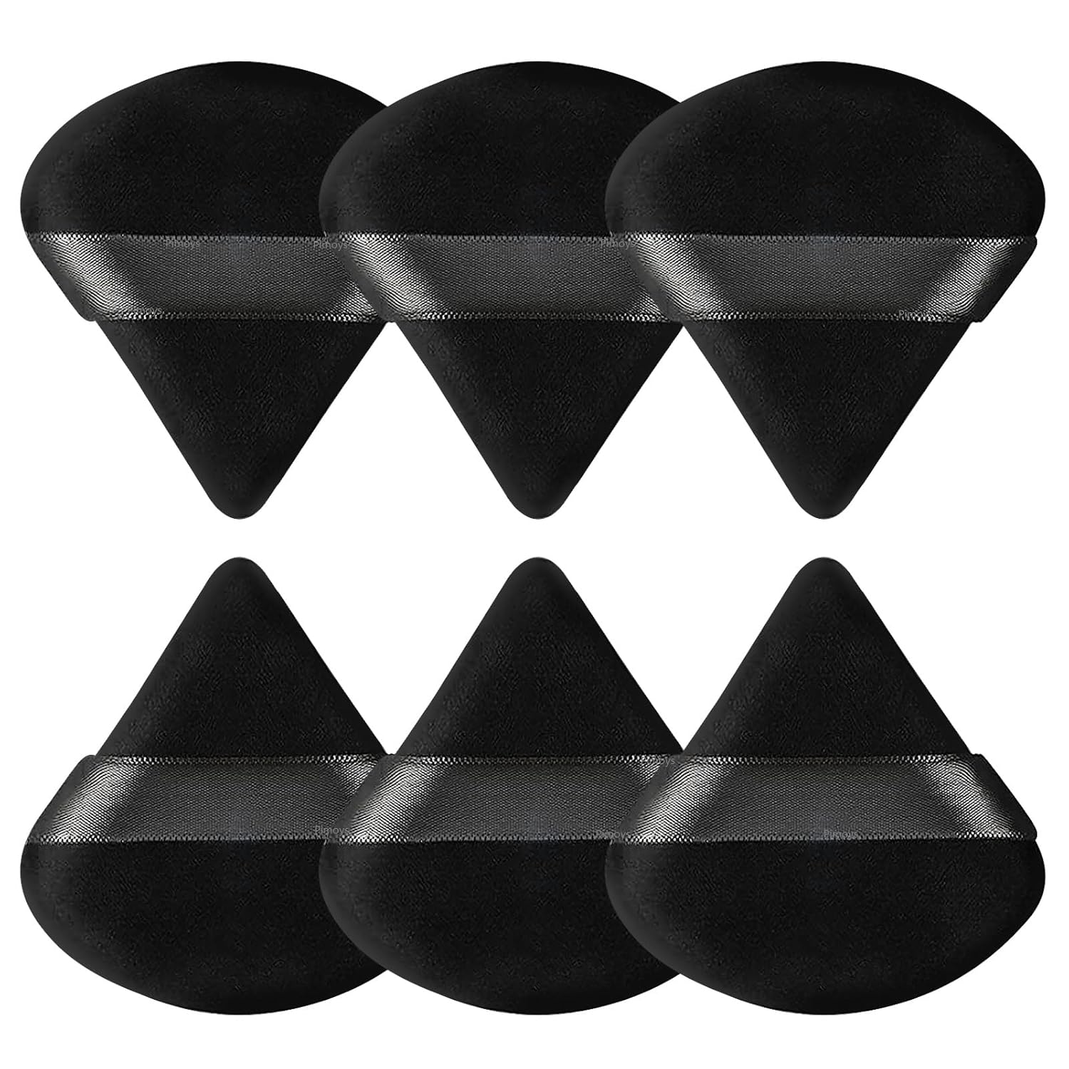 6-Pack Soft Triangle Makeup Powder Puffs