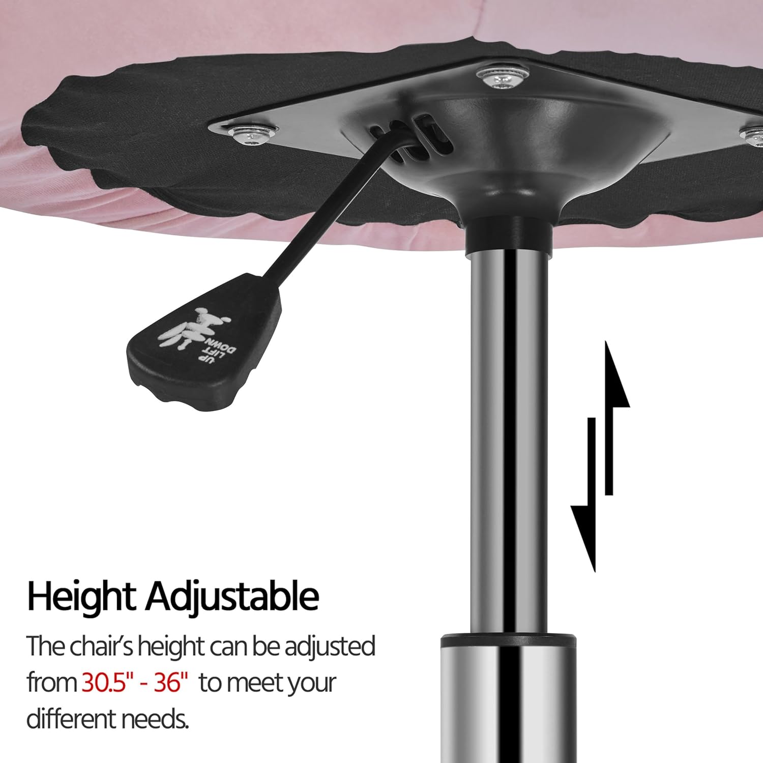 Pink Velvet Round Tufted Swivel Vanity Chair - Hollywood Vanity