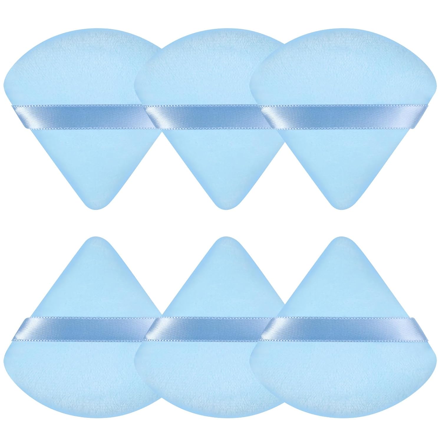 6-Pack Soft Triangle Makeup Powder Puffs