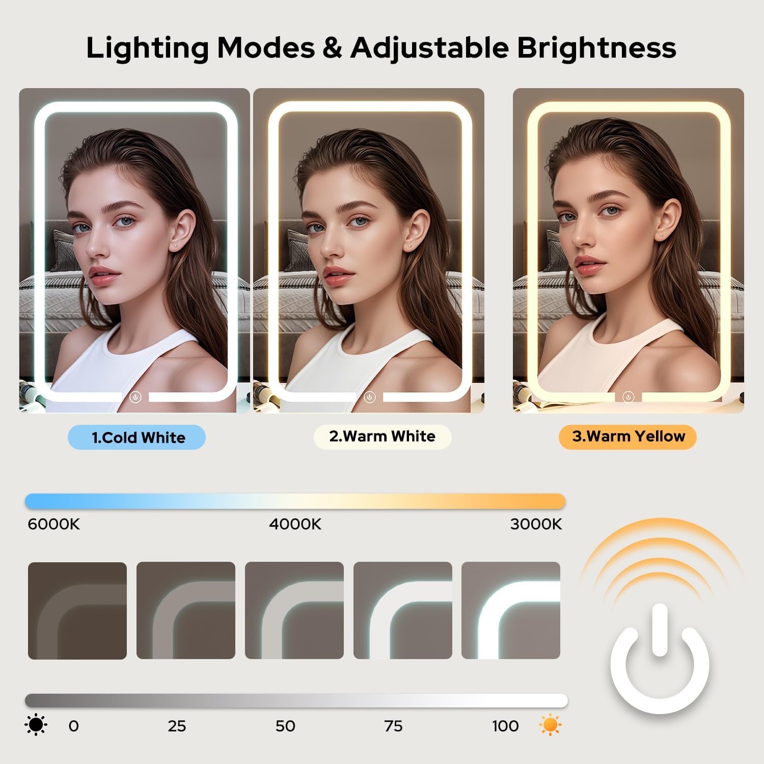 The Keylen Hollywood Makeup Vanity Station - White