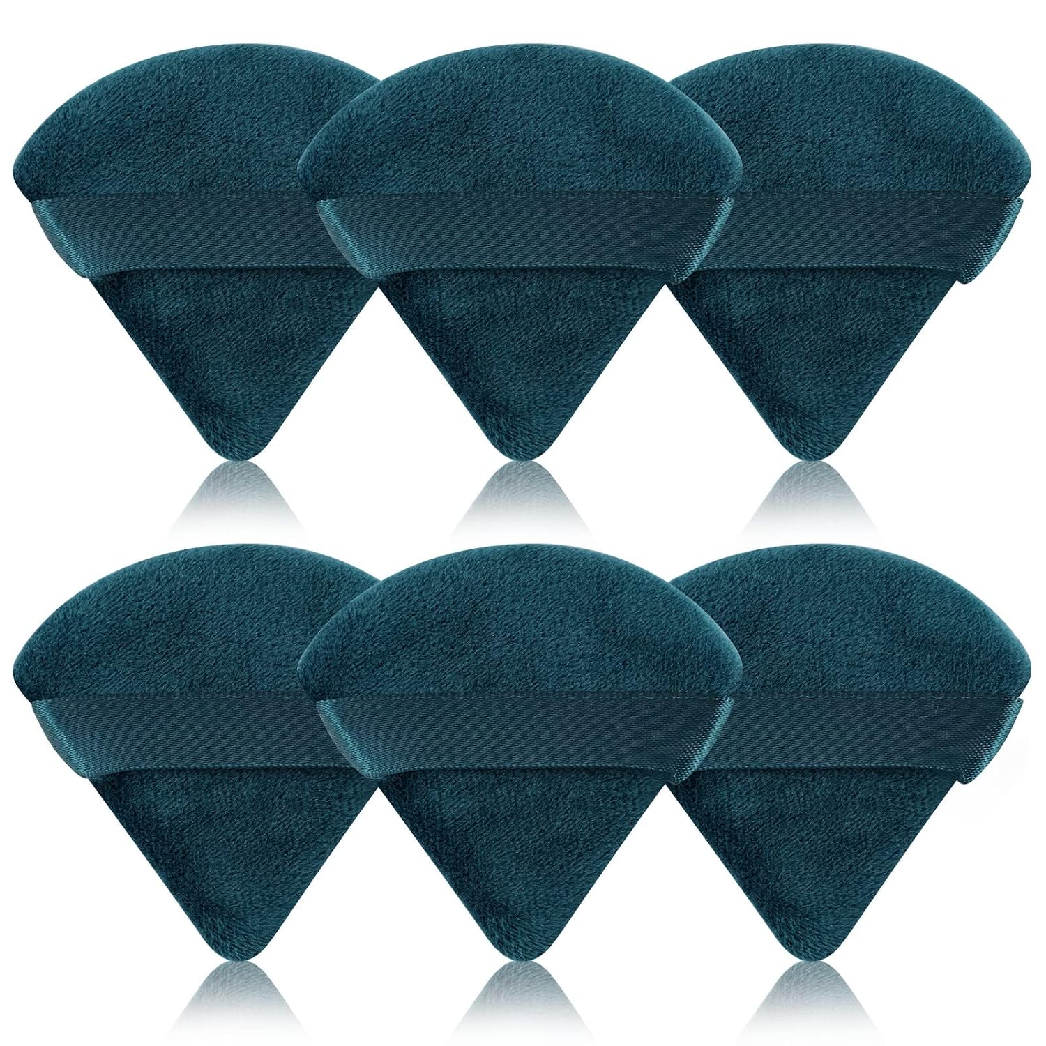 6-Pack Soft Triangle Makeup Powder Puffs