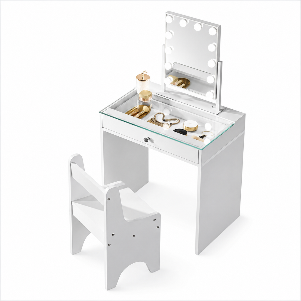 Little Diva Kids Makeup Vanity Set - White
