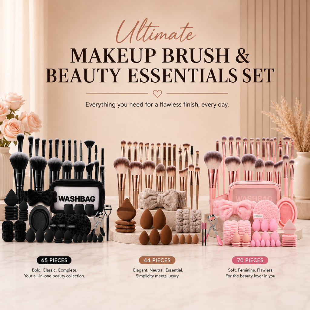 Ultimate Makeup Brush & Beauty Essentials Set