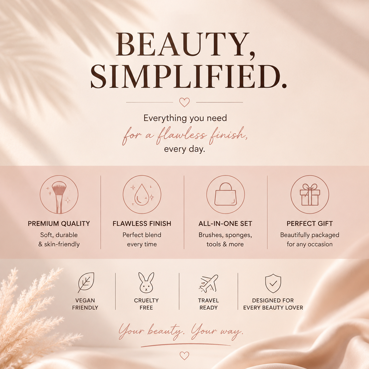 Ultimate Makeup Brush & Beauty Essentials Set