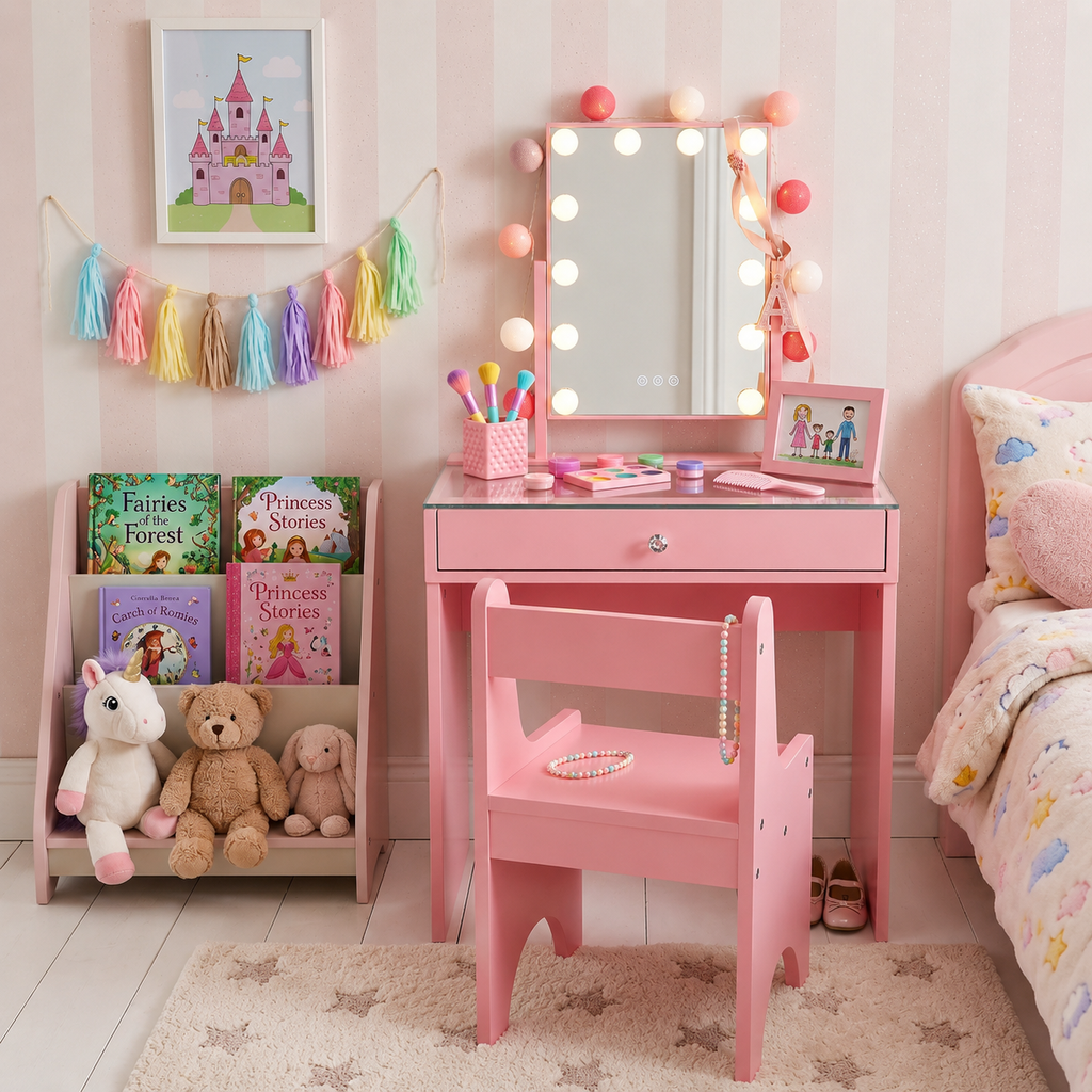 Little Diva Kids Makeup Vanity Set - Pink