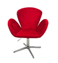 Valetina Adjustable Swivel Vanity Chair - Red Velvet