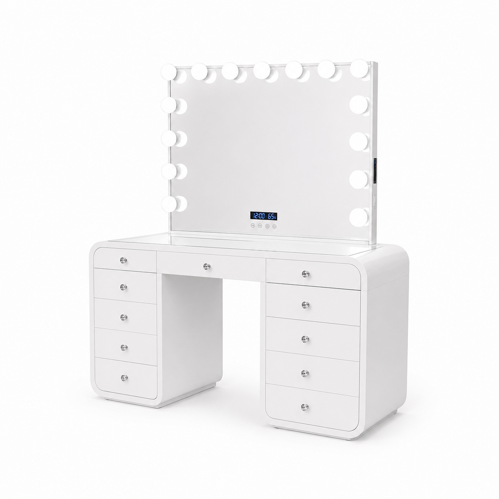 The Shakira Hollywood Makeup Vanity Station - White