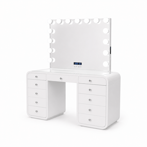 The Shakira Hollywood Makeup Vanity Station - White