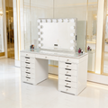 The Marilyn Hollywood Makeup Vanity Station - White - Hollywood Vanity