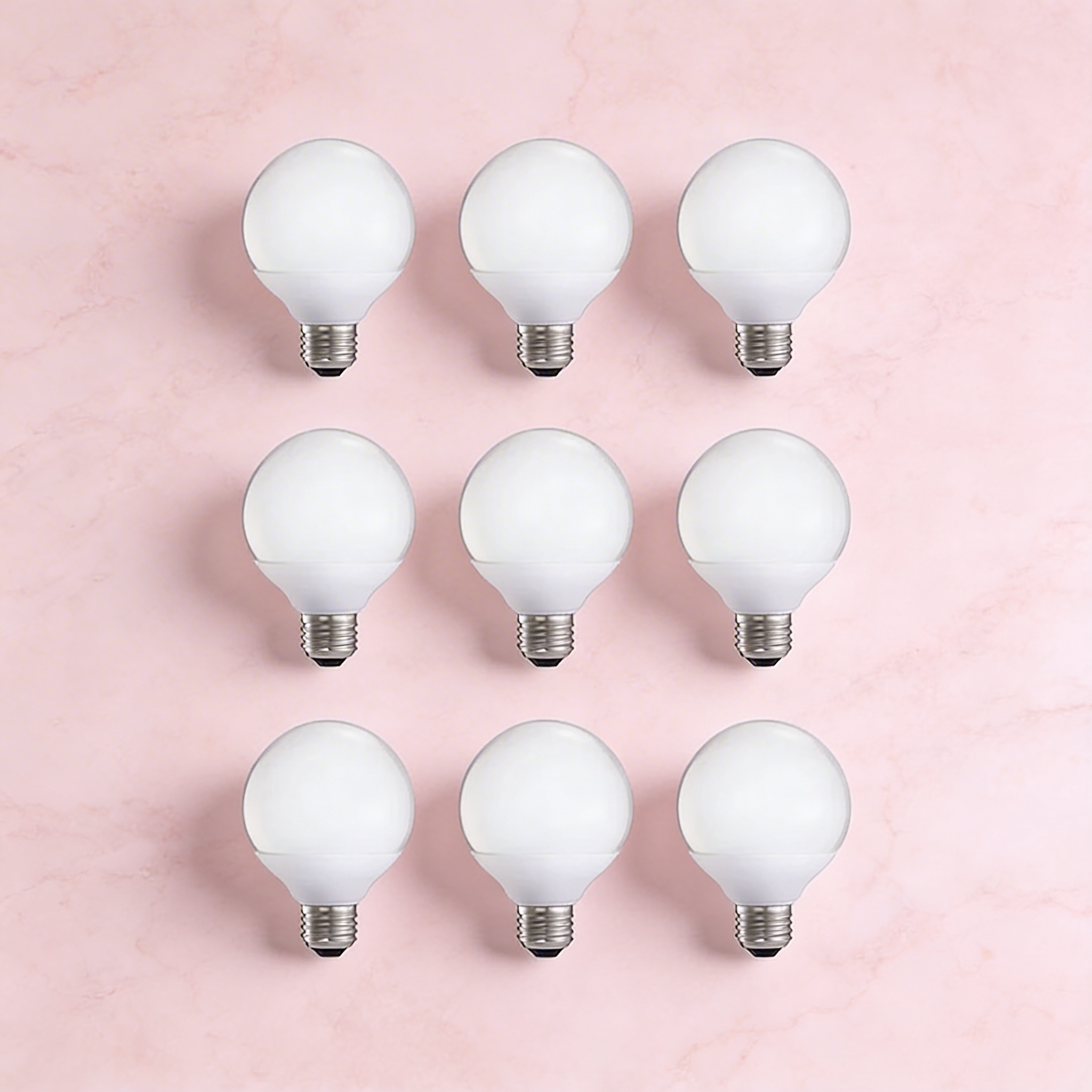 Frosted LED Globe Bulbs, Dimmable, Tritone