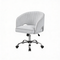 Light Gray Velvet Modern Swivel Vanity Chair - Hollywood Vanity