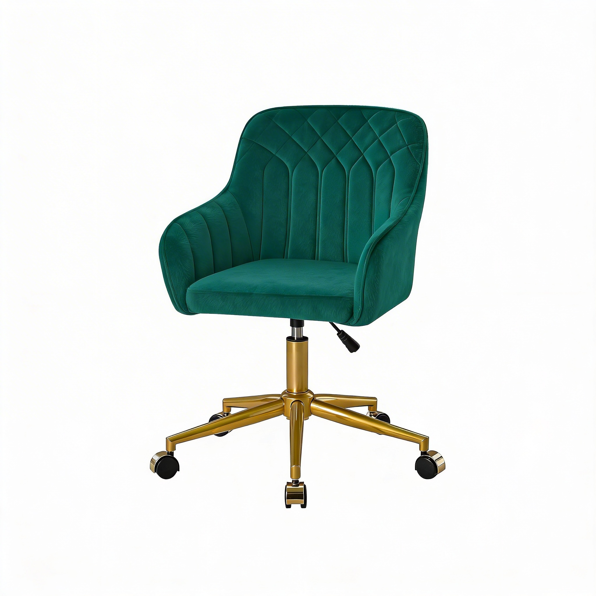 Green Velvet Modern Swivel Vanity Chair - Hollywood Vanity