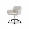 White Plush Adjustable Swivel Vanity Chair - Hollywood Vanity