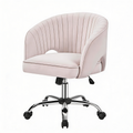 Cream Velvet Modern Swivel Vanity Chair - Hollywood Vanity