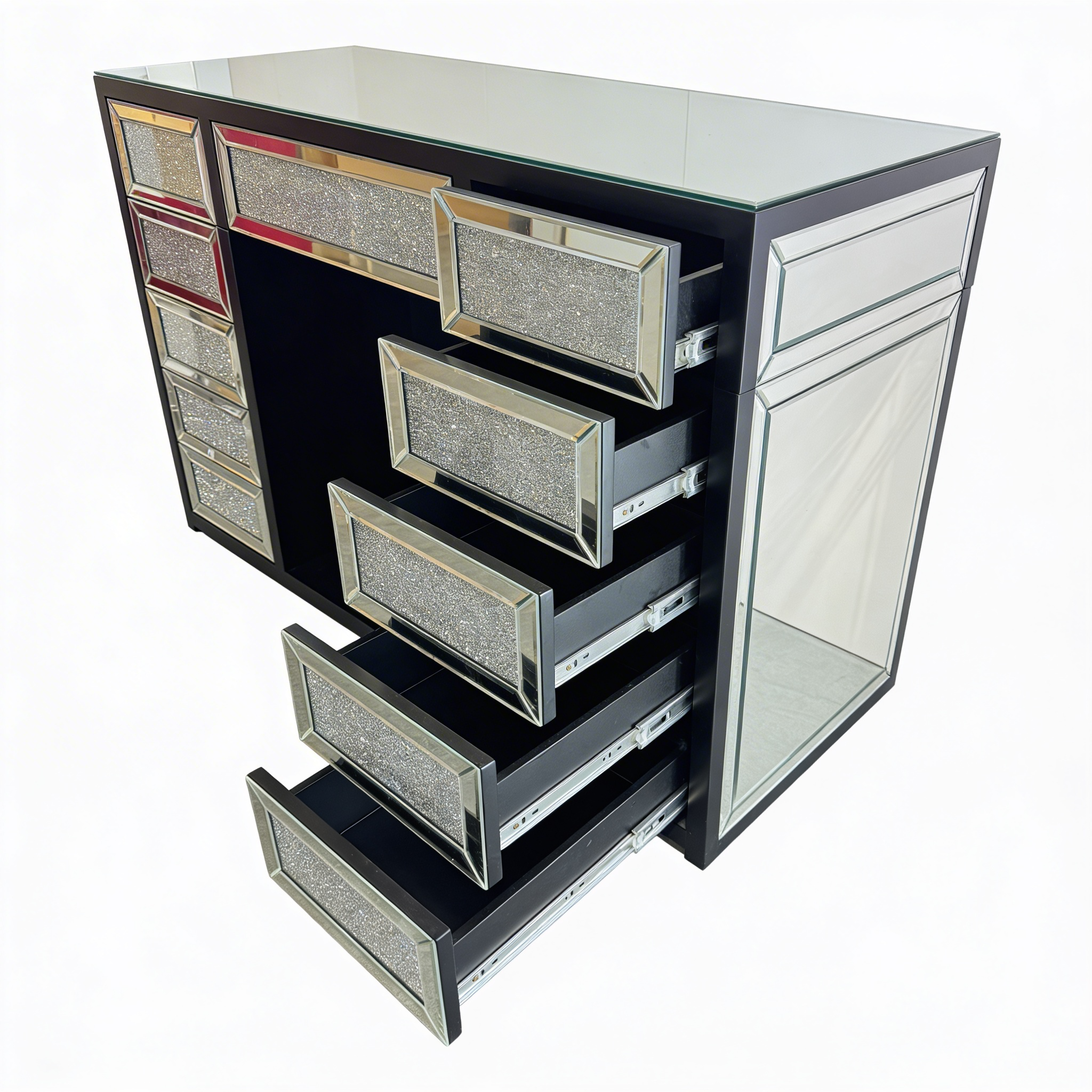 The Jennifer Hollywood Makeup Vanity Station - Black