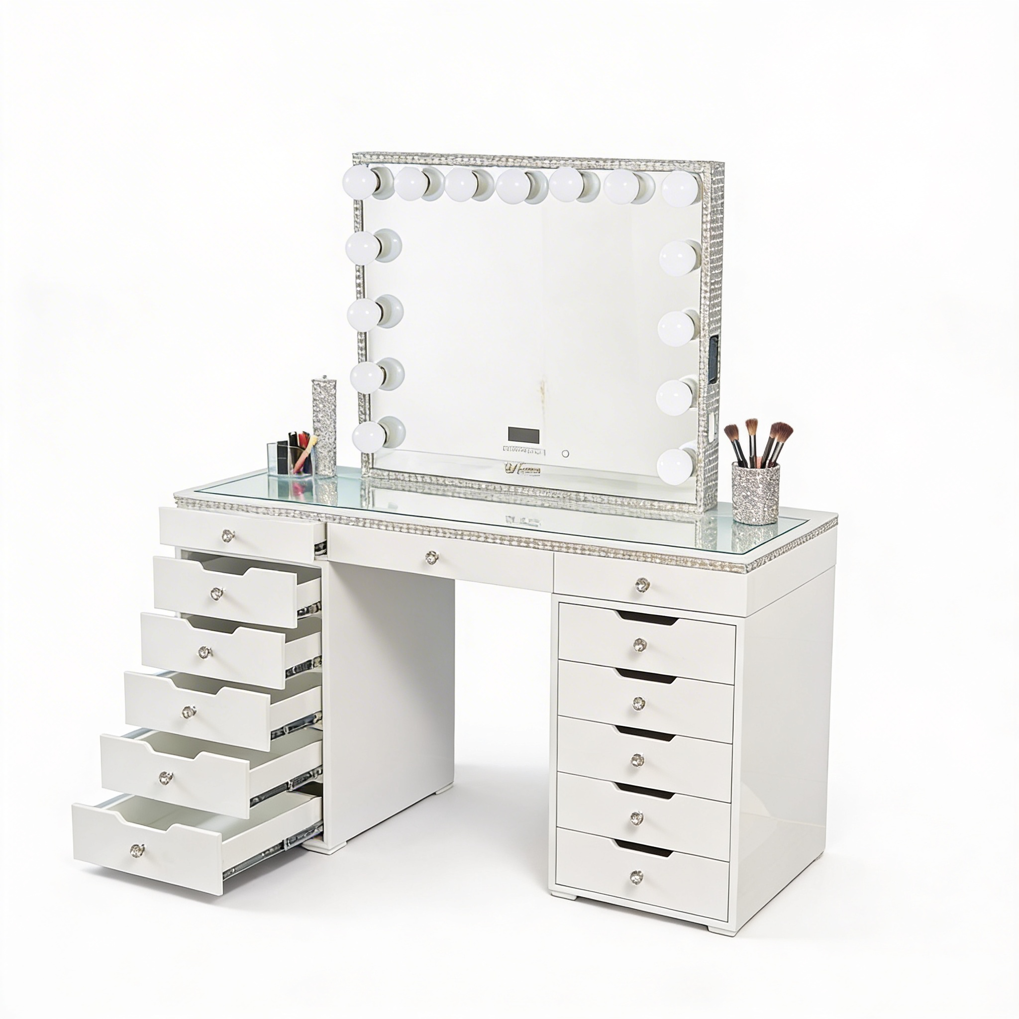 The Marilyn Hollywood Makeup Vanity Station - White