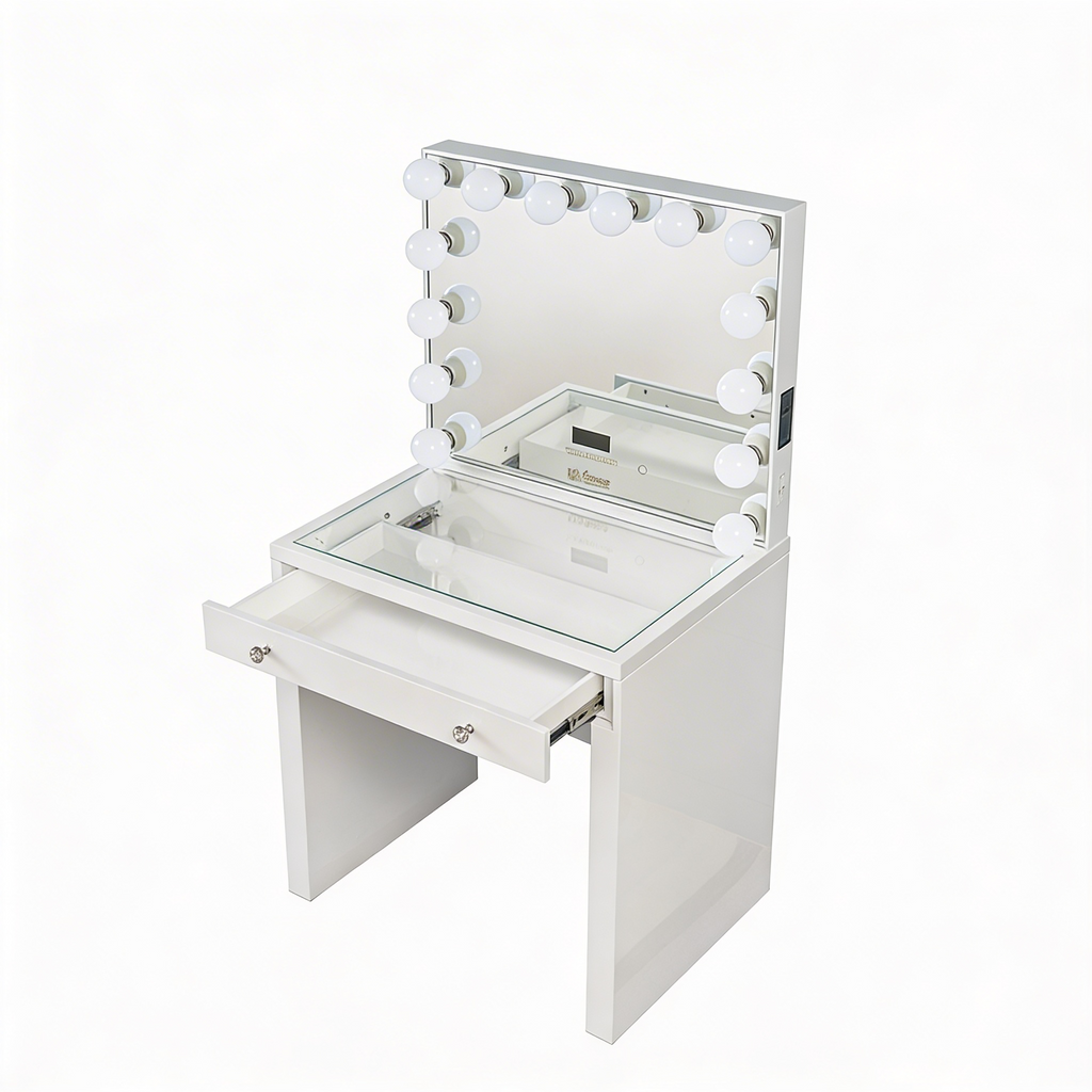 The Selma Hollywood Makeup Vanity Station - White - Hollywood Vanity