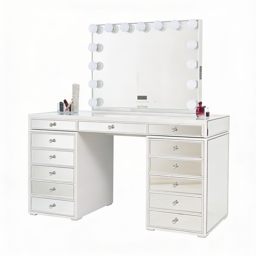 The Sofia Hollywood Makeup Vanity Station - White - Hollywood Vanity