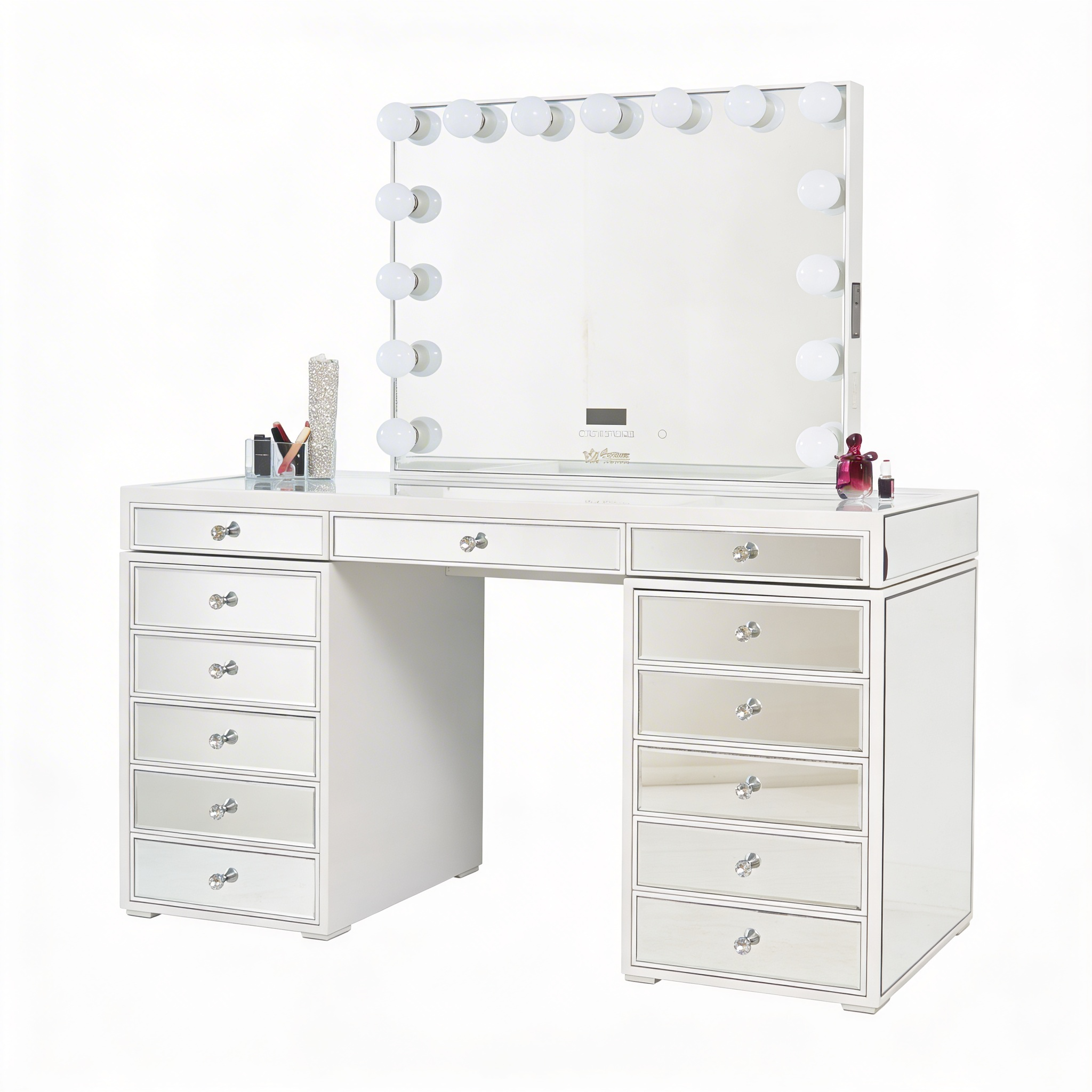 The Sofia Hollywood Makeup Vanity Station - White