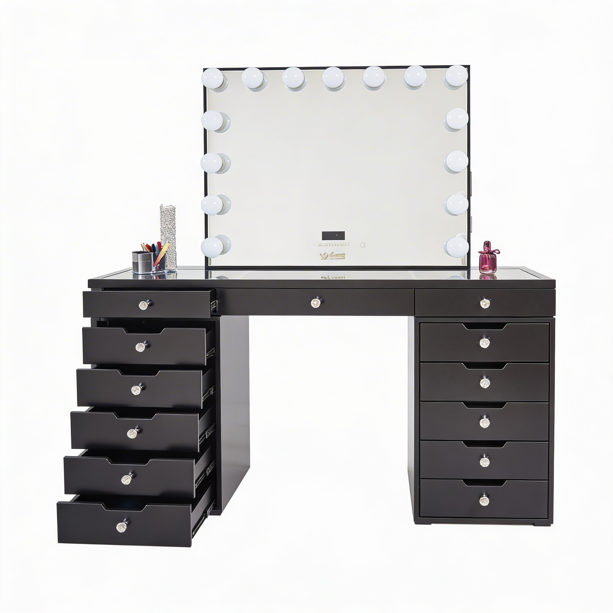 The Michelle Hollywood Makeup Vanity Station - Black