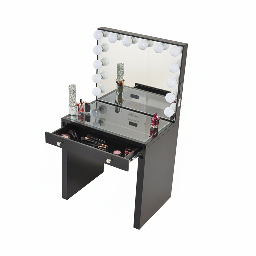 The Minka Hollywood Makeup Vanity Station - Black