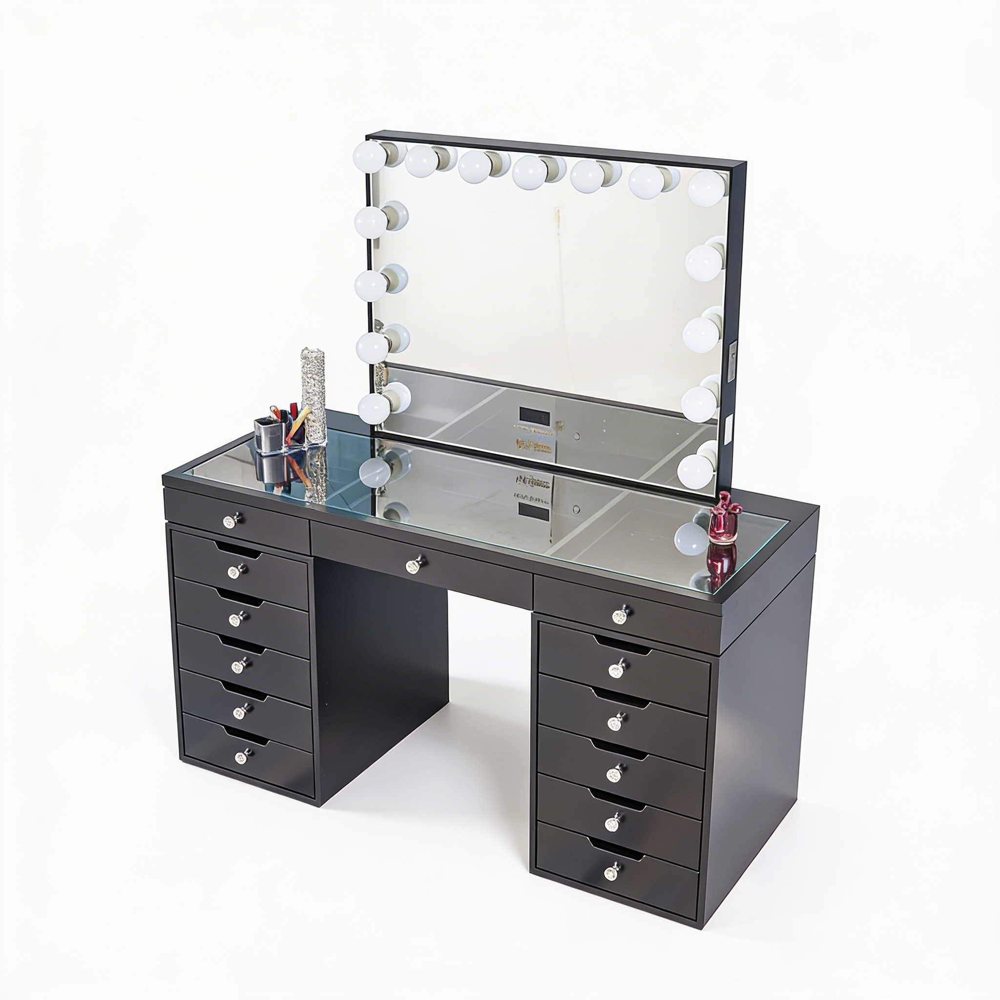 The Michelle Hollywood Makeup Vanity Station - Black