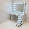 The Lily Hollywood Makeup Vanity Station - White - Hollywood Vanity