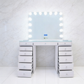 The Jordan Hollywood Makeup Vanity Station - White - Hollywood Vanity