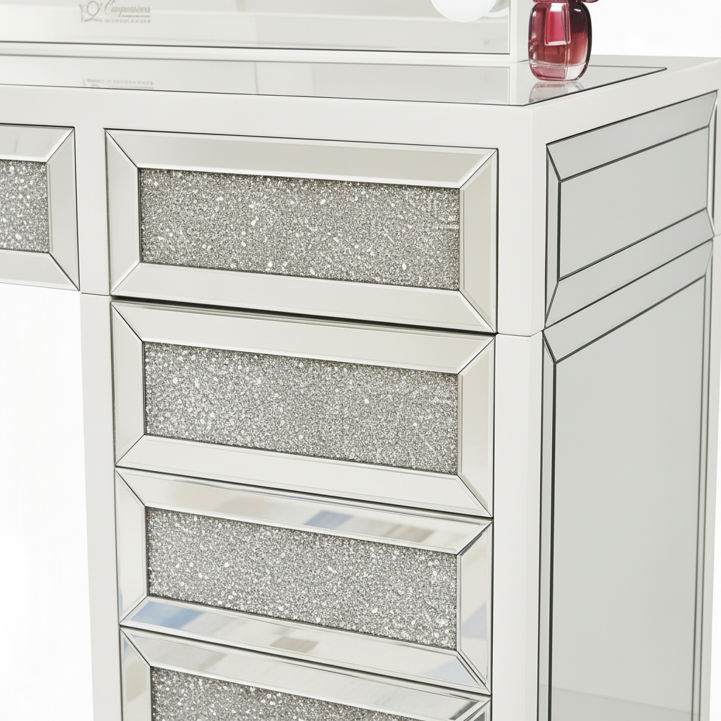 The Adele Hollywood Makeup Vanity Station - White