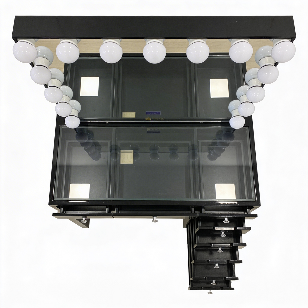 The Vera Hollywood Makeup Vanity Station - Black - Hollywood Vanity