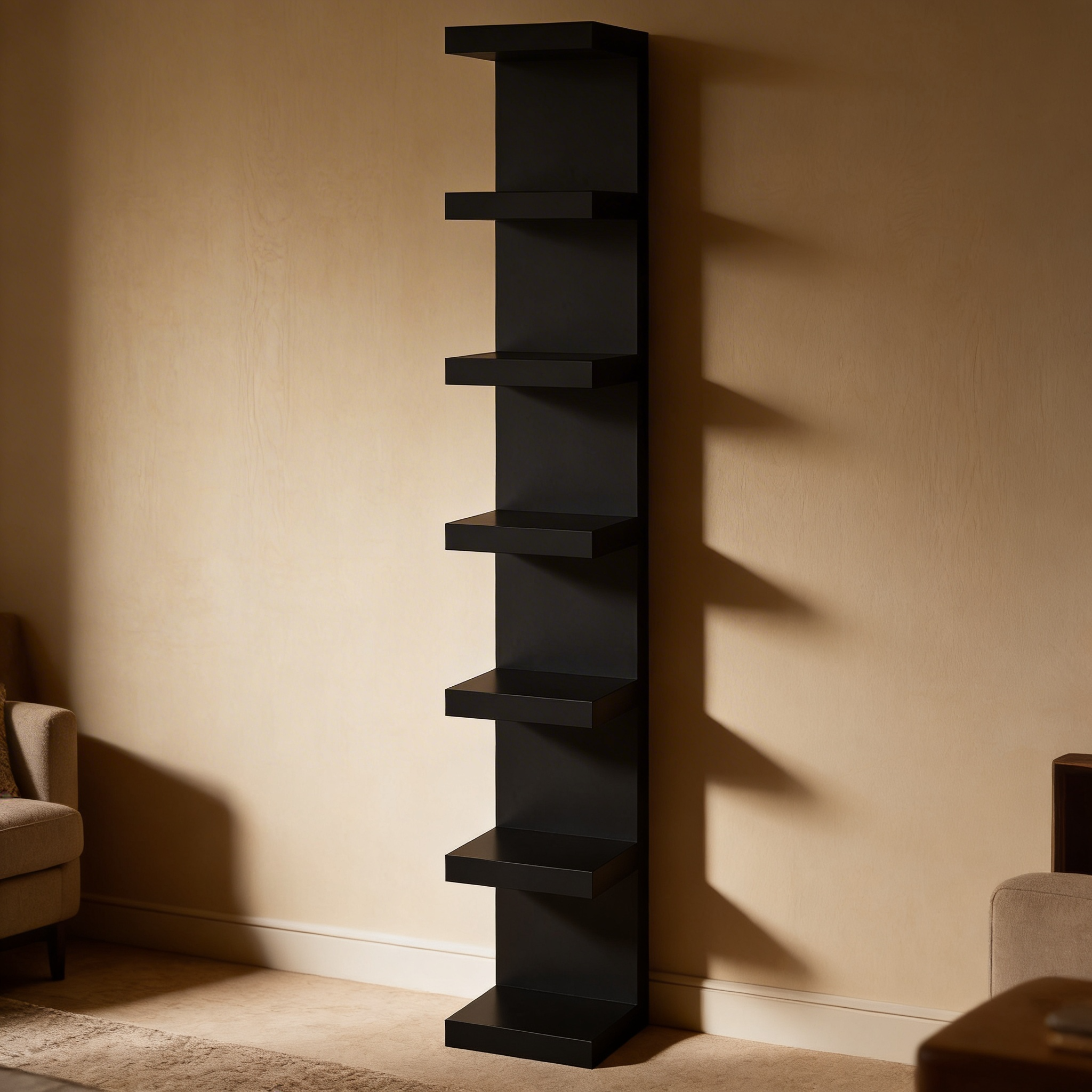 Black Column Shelf