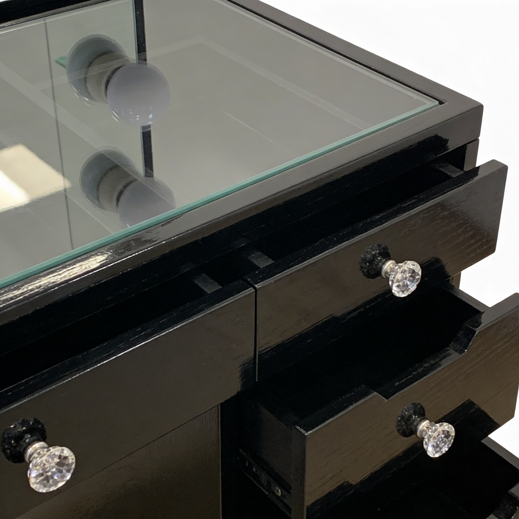 The Vera Hollywood Makeup Vanity Station - Black - Hollywood Vanity