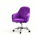 Purple Velvet Modern Swivel Vanity Chair
